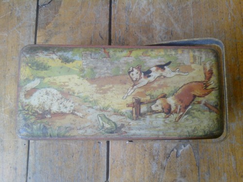 Ancienne boite tole - ancienne, tole,panier